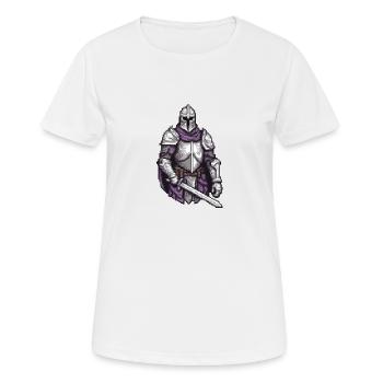 Pixel-Paladin-Tapferkeit - Frauen T-Shirt atmungsaktiv - Weiß - Vorne - AI Model Female 172 dark (172cm)