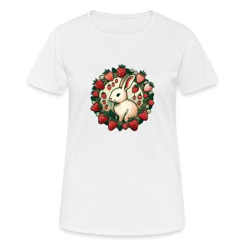 Lapin de printemps - T-shirt respirant Femme - blanc - Devant - AI Model Female 172 dark (172cm)