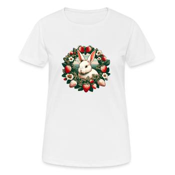 Hase Hase - Frauen T-Shirt atmungsaktiv - Weiß - Vorne - AI Model Female 172 dark (172cm)