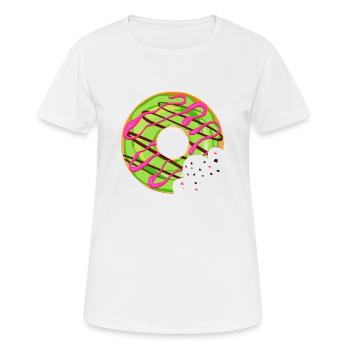Donut-Crunch essen Metzgergebäck 1 34 Q - Frauen T-Shirt atmungsaktiv - Weiß - Vorne - AI Model Female 172 dark (172cm)