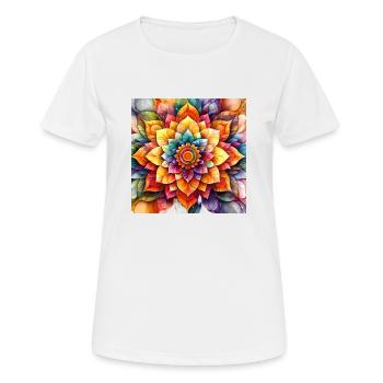 Mandala Time 2 - Frauen T-Shirt atmungsaktiv - Weiß - Vorne - AI Model Female 172 dark (172cm)