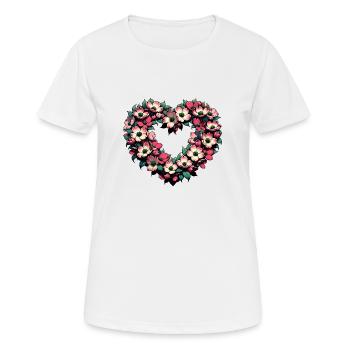 Fleur de cerisier - T-shirt respirant Femme - blanc - Devant - AI Model Female 172 dark (172cm)