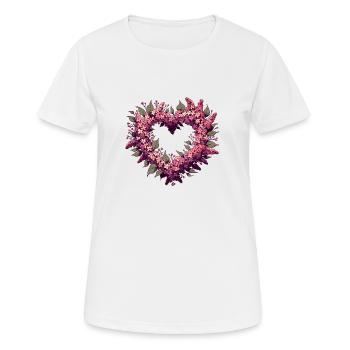 Buisson de fleurs lilas - T-shirt respirant Femme - blanc - Devant - AI Model Female 172 dark (172cm)