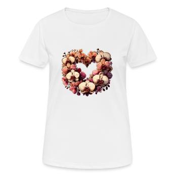 Orchideen - Frauen T-Shirt atmungsaktiv - Weiß - Vorne - AI Model Female 172 dark (172cm)
