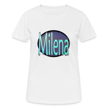 milena2b - Frauen T-Shirt atmungsaktiv - Weiß - Vorne - AI Model Female 172 dark (172cm)