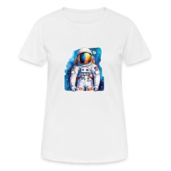 Aquarelle d’astronaute Aquarelle - T-shirt respirant Femme - blanc - Devant - AI Model Female 172 dark (172cm)