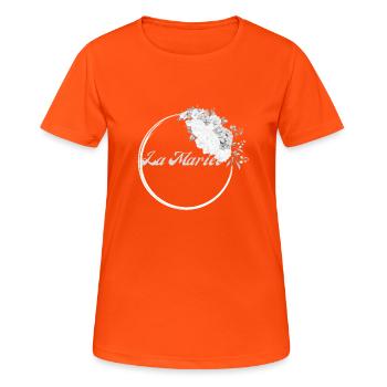 The White Floral Bride - Bride Gift Idea - Women's Breathable T-Shirt - neon orange - Front - AI Model Female 172 dark (172cm)