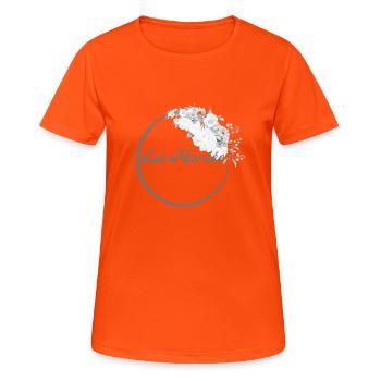 The White Floral Bride - Bride Gift Idea - Women's Breathable T-Shirt - neon orange - Front - AI Model Female 172 dark (172cm)