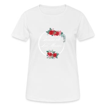 Rotes Blumenbraut-Team - Junggesellinnenabschied Geschenkidee - Frauen T-Shirt atmungsaktiv - Weiß - Vorne - AI Model Female 172 dark (172cm)