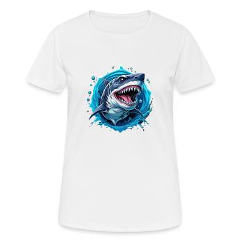 hai - Frauen T-Shirt atmungsaktiv - Weiß - Vorne - AI Model Female 172 dark (172cm)