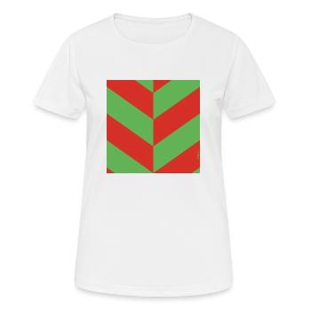BLOW UP MOVIE: POP ART CUSHION 'DIAGONAL OP ART' - Women's Breathable T-Shirt - white - Front - AI Model Female 172 dark (172cm)