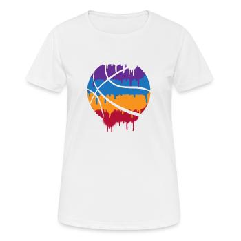 Basket-ball - T-shirt respirant Femme - blanc - Devant - AI Model Female 172 dark (172cm)