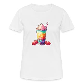 Colorfull Bubble Tea - T-shirt respirant Femme - blanc - Devant - AI Model Female 172 dark (172cm)