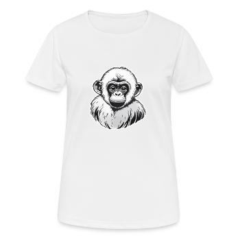 Monkey Watercolors - Women's Breathable T-Shirt - white - Front - AI Model Female 172 dark (172cm)