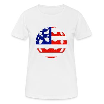 Pickleball USA BALL - T-shirt respirant Femme - blanc - Devant - AI Model Female 172 dark (172cm)