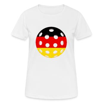Pickleball Allemagne - T-shirt respirant Femme - blanc - Devant - AI Model Female 172 dark (172cm)