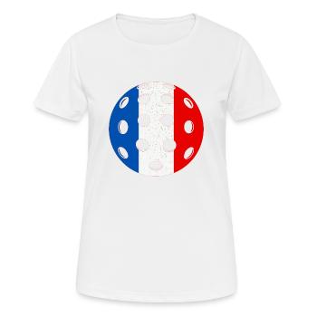 Pickleball France - T-shirt respirant Femme - blanc - Devant - AI Model Female 172 dark (172cm)