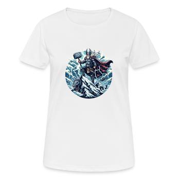 Le dieu du tonnerre - T-shirt respirant Femme - blanc - Devant - AI Model Female 172 dark (172cm)