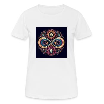 mandala220324 - T-shirt respirant Femme - blanc - Devant - AI Model Female 172 dark (172cm)