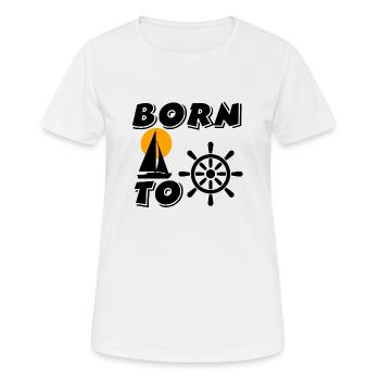 Segeln - Frauen T-Shirt atmungsaktiv - Weiß - Vorne - AI Model Female 172 dark (172cm)