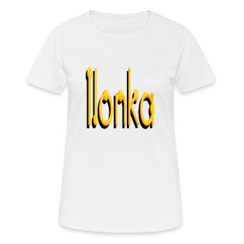 Ilonka2 - Frauen T-Shirt atmungsaktiv - Weiß - Vorne - AI Model Female 172 dark (172cm)