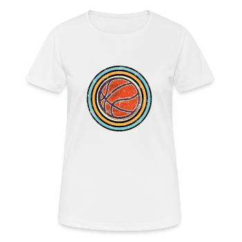 Basketball Retro - Women's Breathable T-Shirt - white - Front - AI Model Female 172 dark (172cm)