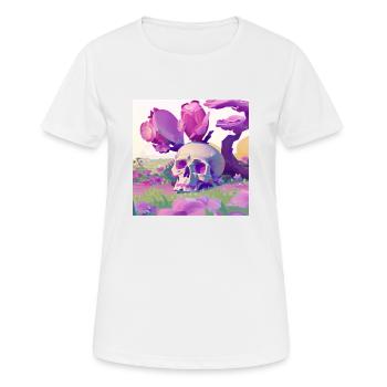 Skull in Paradise - Frauen T-Shirt atmungsaktiv - Weiß - Vorne - AI Model Female 172 dark (172cm)