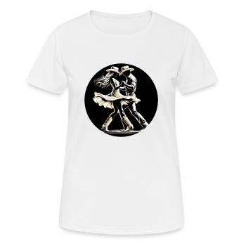 Linedance, c’est parti ! - T-shirt respirant Femme - blanc - Devant - AI Model Female 172 dark (172cm)