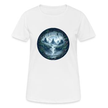 Pont vers le bonheur - T-shirt respirant Femme - blanc - Devant - AI Model Female 172 dark (172cm)