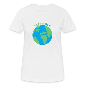 Earth Day - Frauen T-Shirt atmungsaktiv - Weiß - Vorne - AI Model Female 172 dark (172cm)
