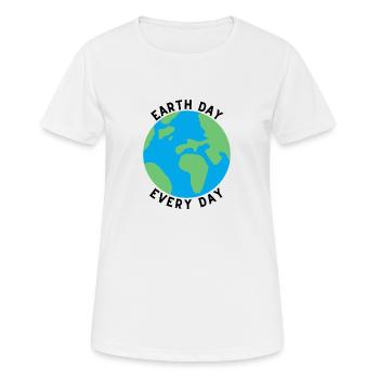 Jour de la Terre Tous les jours - T-shirt respirant Femme - blanc - Devant - AI Model Female 172 dark (172cm)