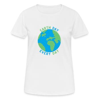 Jour de la Terre tous les jours - T-shirt respirant Femme - blanc - Devant - AI Model Female 172 dark (172cm)