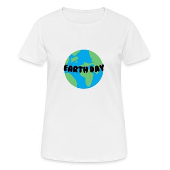 Earth Day - Frauen T-Shirt atmungsaktiv - Weiß - Vorne - AI Model Female 172 dark (172cm)
