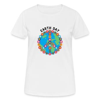 Earth day Peace - Frauen T-Shirt atmungsaktiv - Weiß - Vorne - AI Model Female 172 dark (172cm)