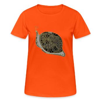 Snail - Women's Breathable T-Shirt - neon orange - Front - AI Model Female 172 dark (172cm)