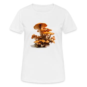 Champignons, pays des merveilles dans les sous-bois - T-shirt respirant Femme - blanc - Devant - AI Model Female 172 dark (172cm)