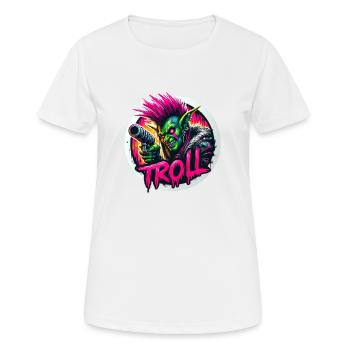 Troll-Punk - Frauen T-Shirt atmungsaktiv - Weiß - Vorne - AI Model Female 172 dark (172cm)