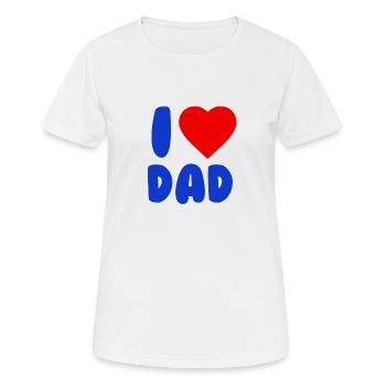 I LOVE DAD Blue Red - Frauen T-Shirt atmungsaktiv - Weiß - Vorne - AI Model Female 172 dark (172cm)