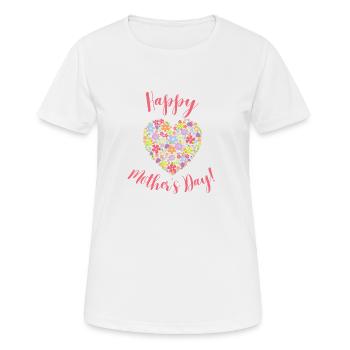 Happy Mothers Day - Women's Breathable T-Shirt - white - Front - AI Model Female 172 dark (172cm)