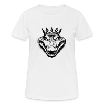 König Kroko - Frauen T-Shirt atmungsaktiv - Weiß - Vorne - AI Model Female 172 dark (172cm)