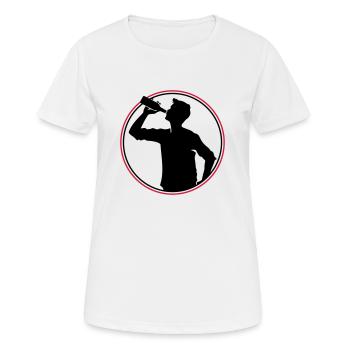 Drinker Beer Silhouette - Women's Breathable T-Shirt - white - Front - AI Model Female 172 dark (172cm)