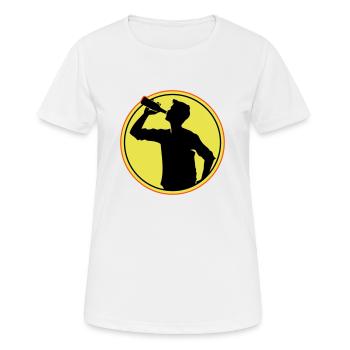 Drinker Beer Silhouette - Women's Breathable T-Shirt - white - Front - AI Model Female 172 dark (172cm)