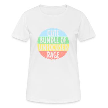 Lustiges niedliches Bündel von unfokussiertem Wut-Regenbogen-Goth - Frauen T-Shirt atmungsaktiv - Weiß - Vorne - AI Model Female 172 dark (172cm)