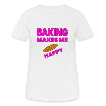 Bake - Women's Breathable T-Shirt - white - Front - AI Model Female 172 dark (172cm)