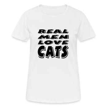 Chat - T-shirt respirant Femme - blanc - Devant - AI Model Female 172 dark (172cm)