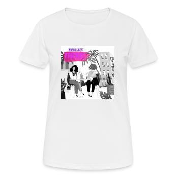 Worlds best friends: Unzertrennlich! - Frauen T-Shirt atmungsaktiv - Weiß - Vorne - AI Model Female 172 dark (172cm)