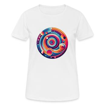 Planète psychédélique - T-shirt respirant Femme - blanc - Devant - AI Model Female 172 dark (172cm)