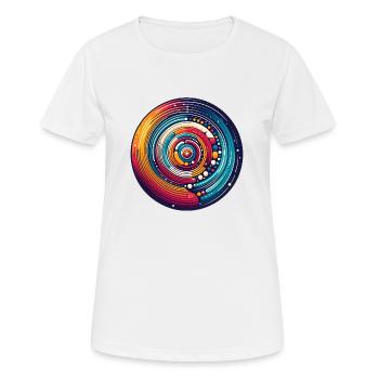 Planètes psychédéliques - T-shirt respirant Femme - blanc - Devant - AI Model Female 172 dark (172cm)