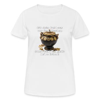 La dernière chemise n’a pas de poches - T-shirt respirant Femme - blanc - Devant - AI Model Female 172 dark (172cm)