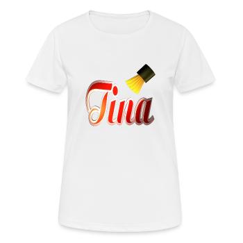 tina2 - T-shirt respirant Femme - blanc - Devant - AI Model Female 172 dark (172cm)